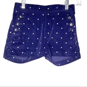 Girls Gap Kids Blue White Polka Dot Suede Shorts Large 10-11